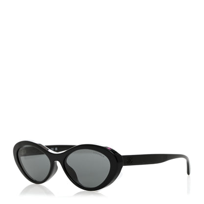 Chanel Acetate Oval Sunglasses 5416-A Black Pink 1 of 8