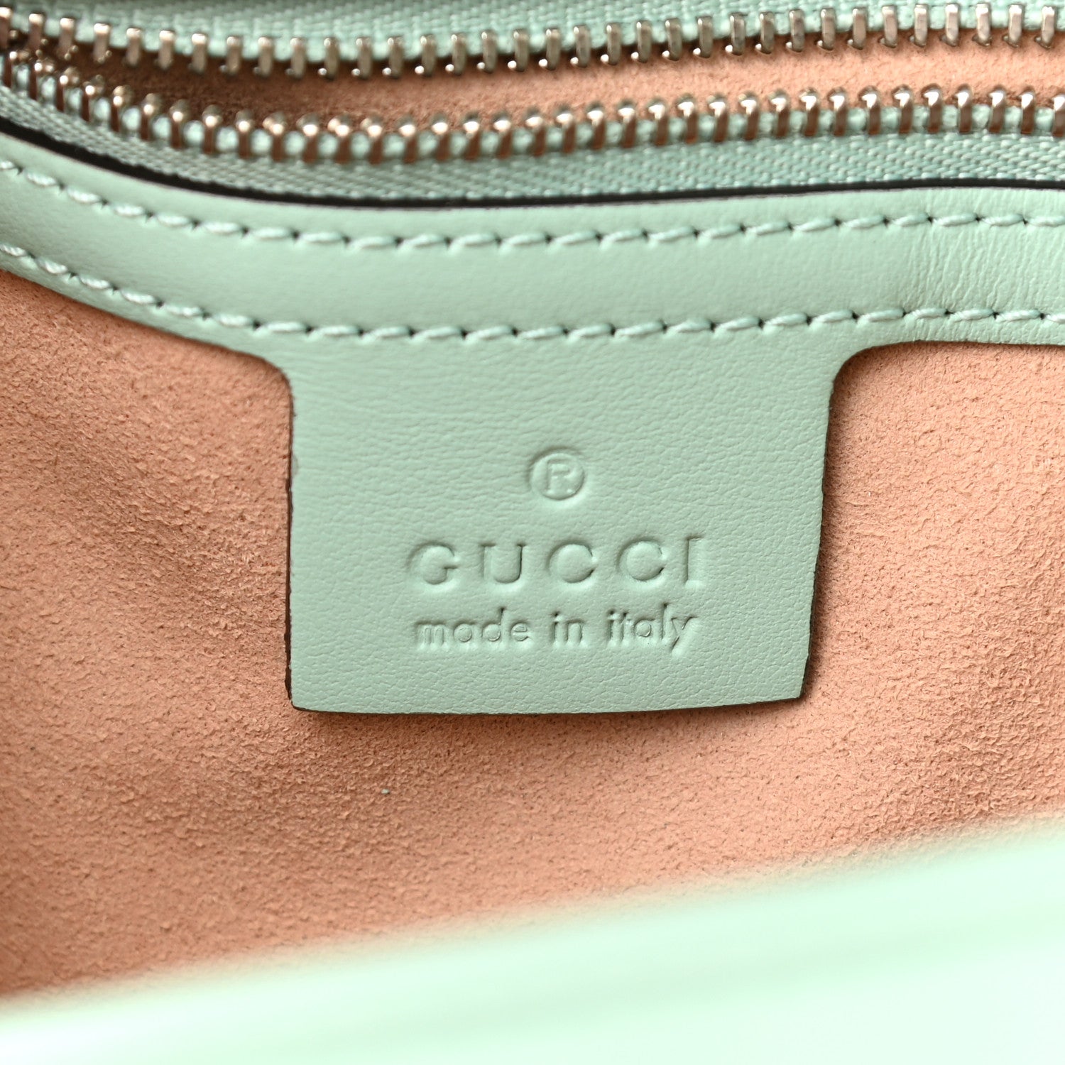 Gucci Calfskin Matelasse Small GG Marmont Shoulder Bag Water Green 6 of 10