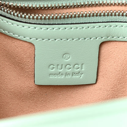 Gucci Calfskin Matelasse Small GG Marmont Shoulder Bag Water Green 6 of 10