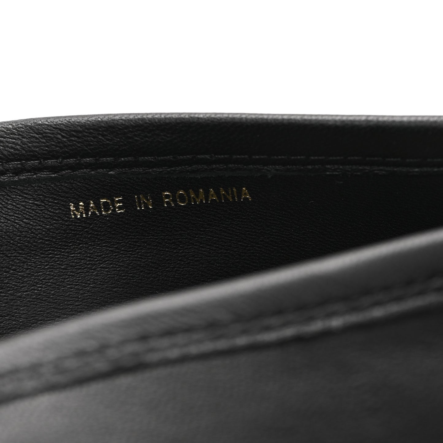 Lambskin Mens Stitched CC Loafers 42 Black