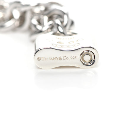 Tiffany Sterling Silver 1837 Lock Charm Oval Link Bracelet 5 of 5