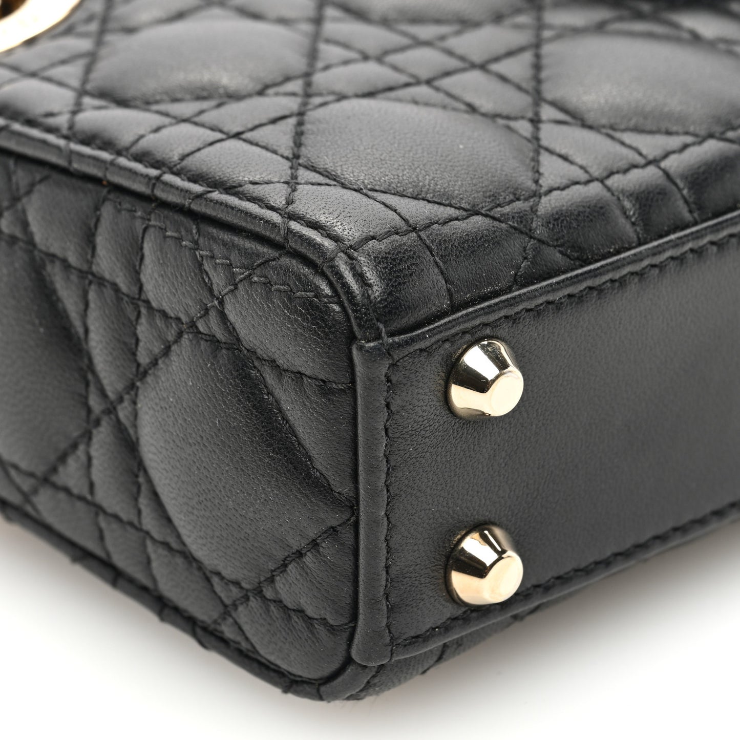 Lambskin Cannage Micro Lady Dior Black