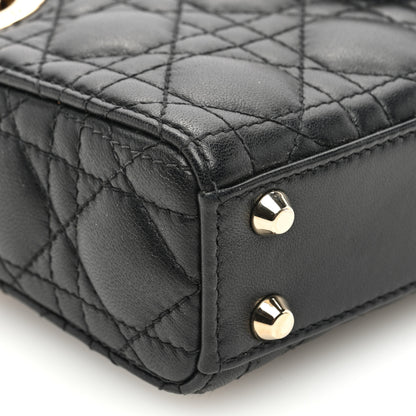 Christian Dior Lambskin Cannage Micro Lady Dior Black 8 of 9