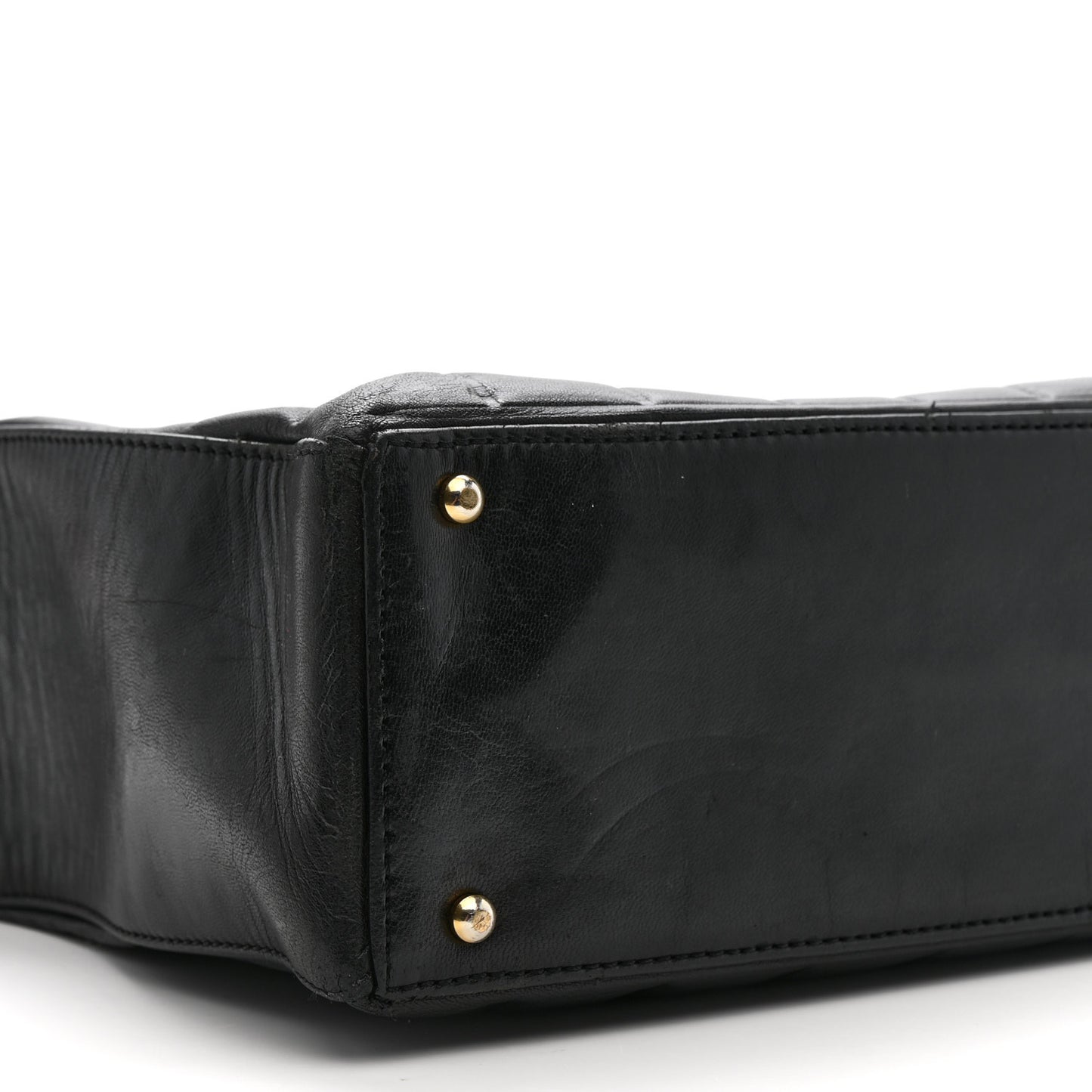 Lambskin Quilted Medium Chocolate Bar Shoulder Bag Black