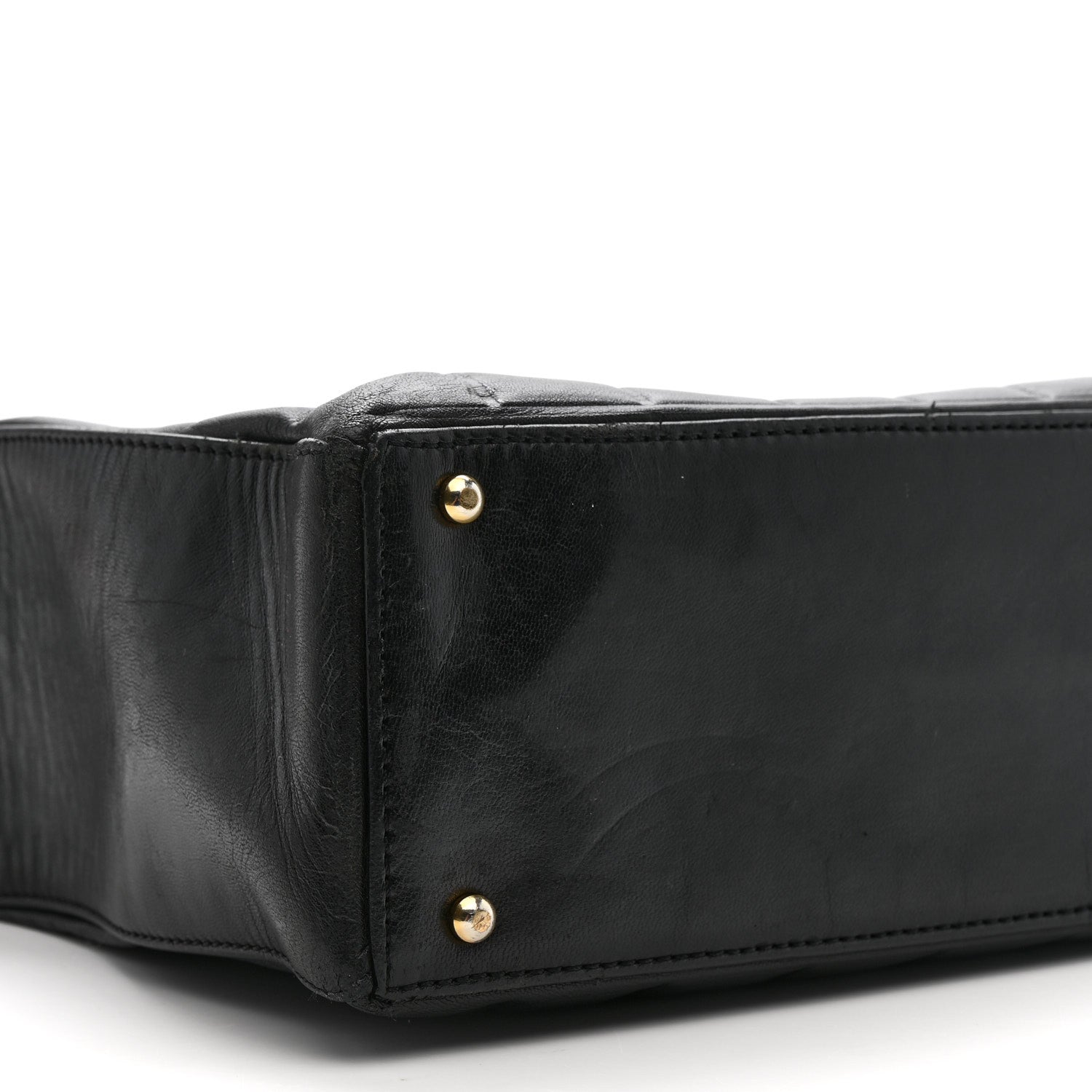Chanel Lambskin Quilted Medium Chocolate Bar Shoulder Bag Black 9 of 13
