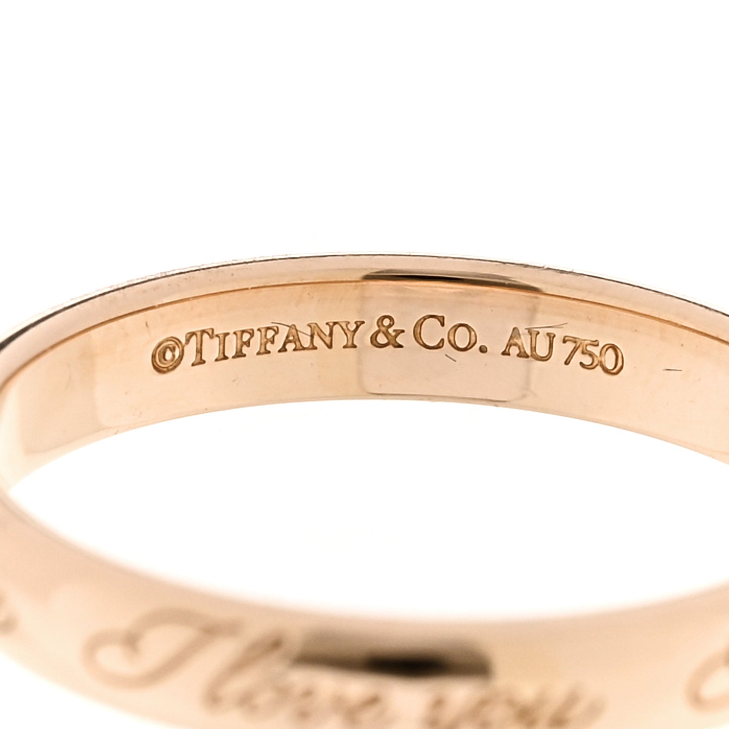 18K Rose Gold Notes I Love You Ring 52 6