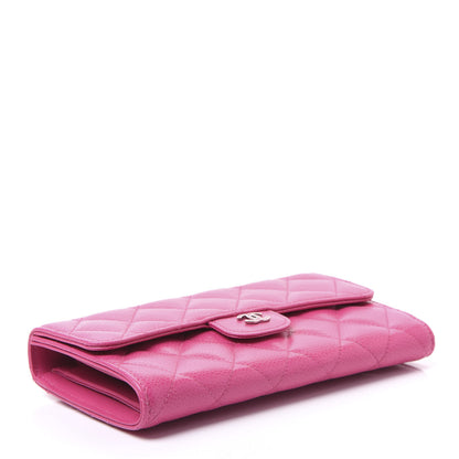 Chanel Caviar Quilted Large Flap Wallet Pink 3 of 11
