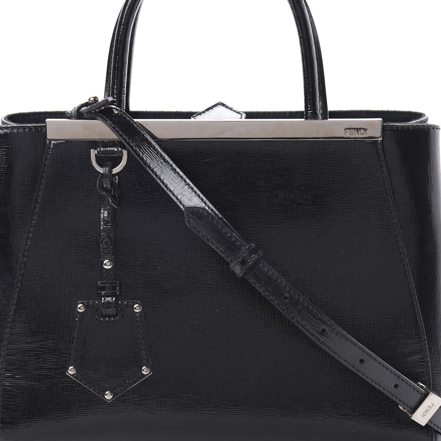 Patent Vitello Elite Petite 2Jours Tote Black