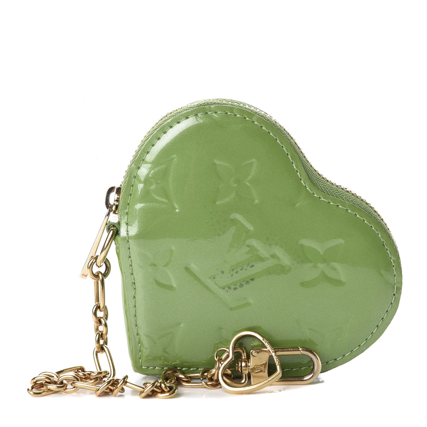 Vernis Heart Coin Purse Vert Tonic