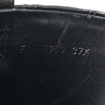 Christian Dior Lambskin Cannage Tall Flat Boots 37.5 Black 8 of 10