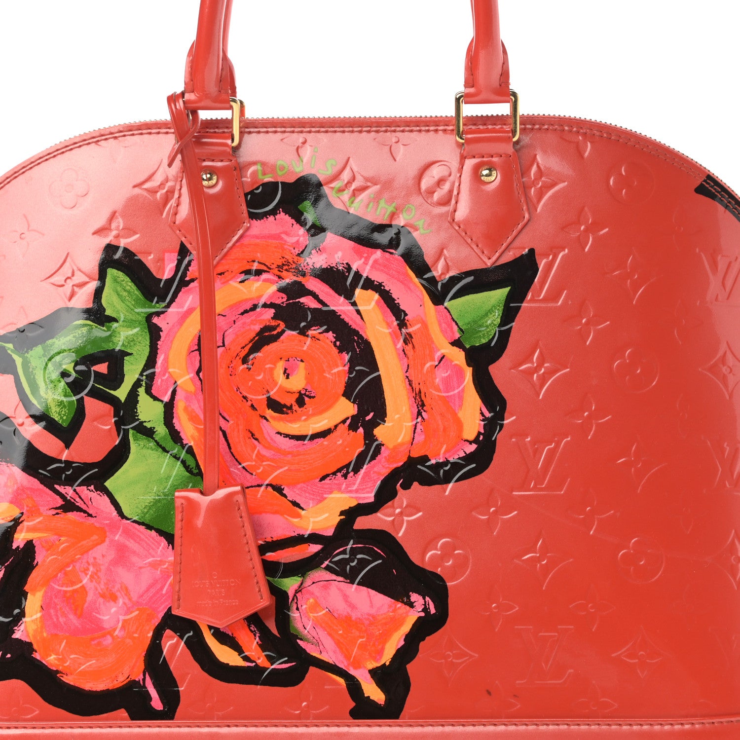 Louis Vuitton Vernis Roses Alma GM Orange Sunset 9 of 18