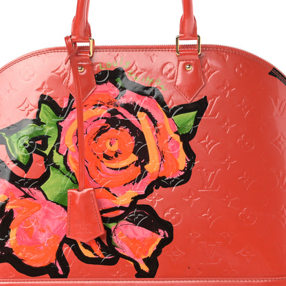Louis Vuitton Vernis Roses Alma GM Orange Sunset 9 of 18