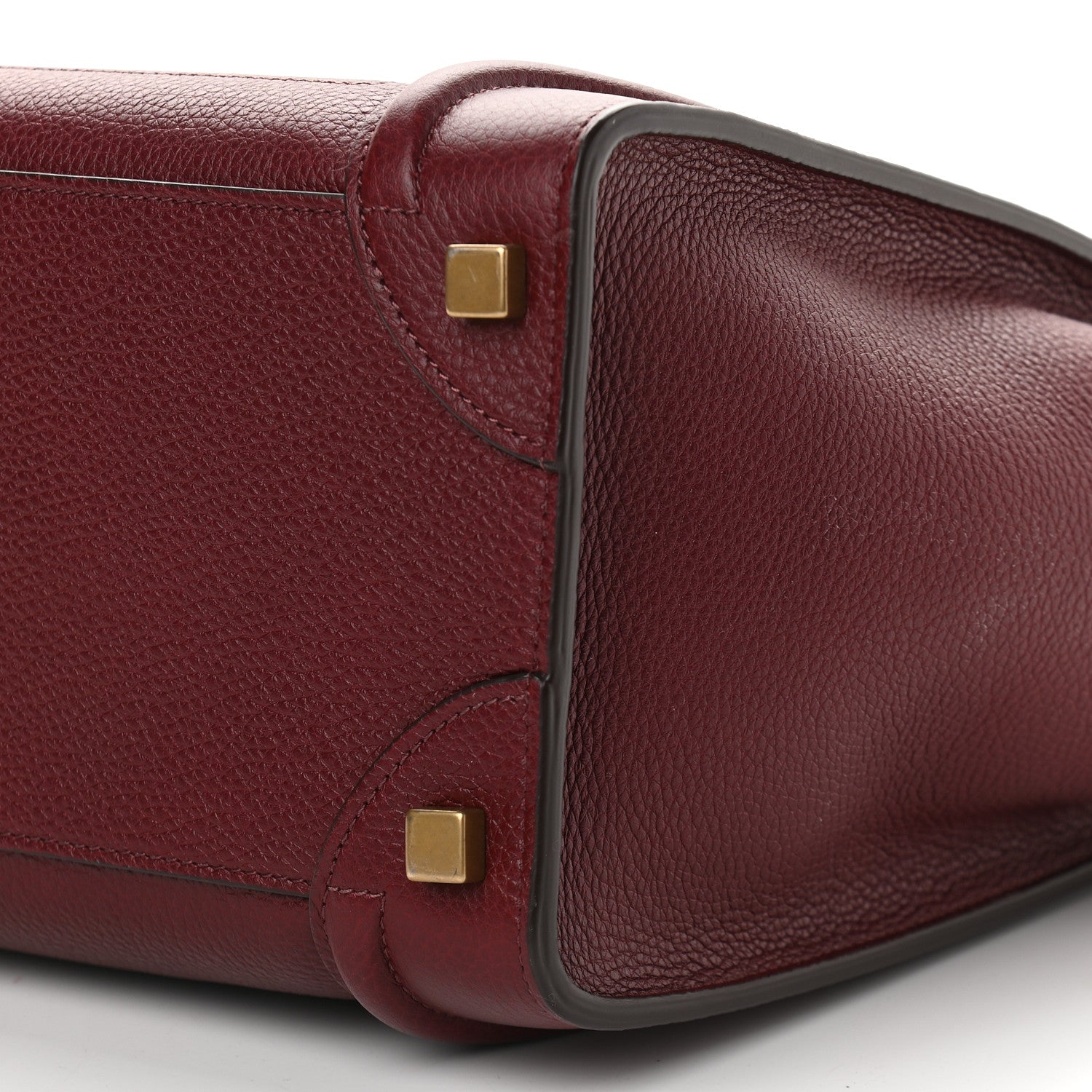 Celine Drummed Calfskin Micro Luggage Light Burgundy 8 of 8