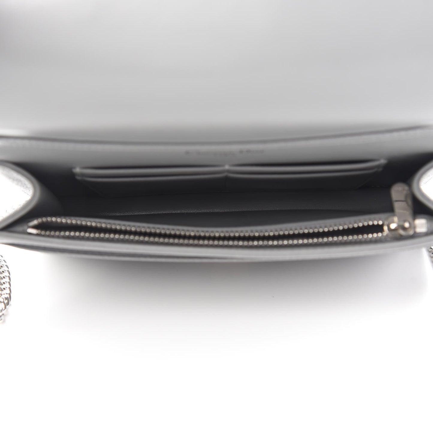 Grained Calfskin Diorama Wallet on Chain Pouch Gris