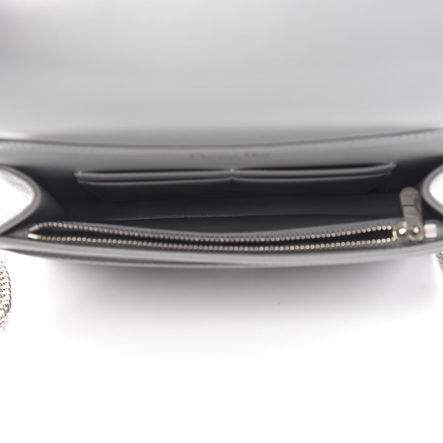 Christian Dior Grained Calfskin Diorama Wallet on Chain Pouch Gris 5 of 9