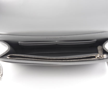 Christian Dior Grained Calfskin Diorama Wallet on Chain Pouch Gris 5 of 9
