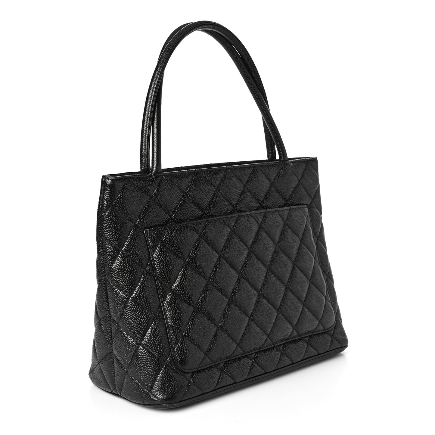 Caviar Quilted Medallion Tote Black