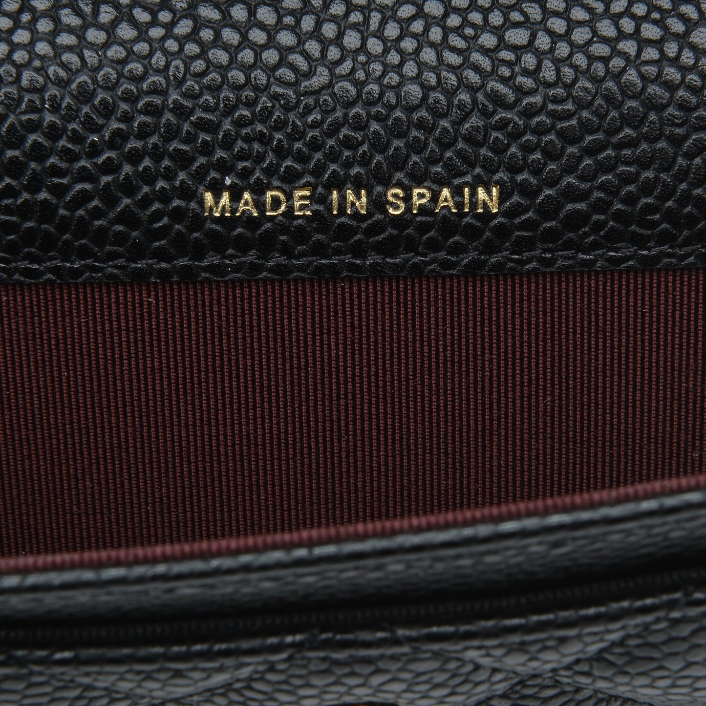 Caviar Quilted Flap Card Holder Black