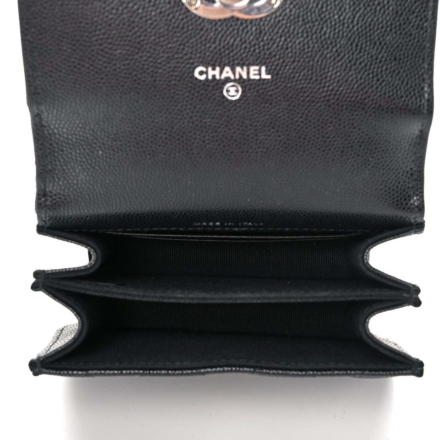 Caviar Quilted Pick Me Up Clutch With Chain Black