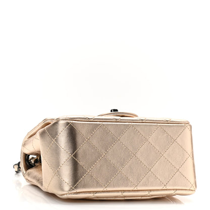 Chanel Metallic Lambskin Quilted Mini Square Flap Gold Black 4 of 11