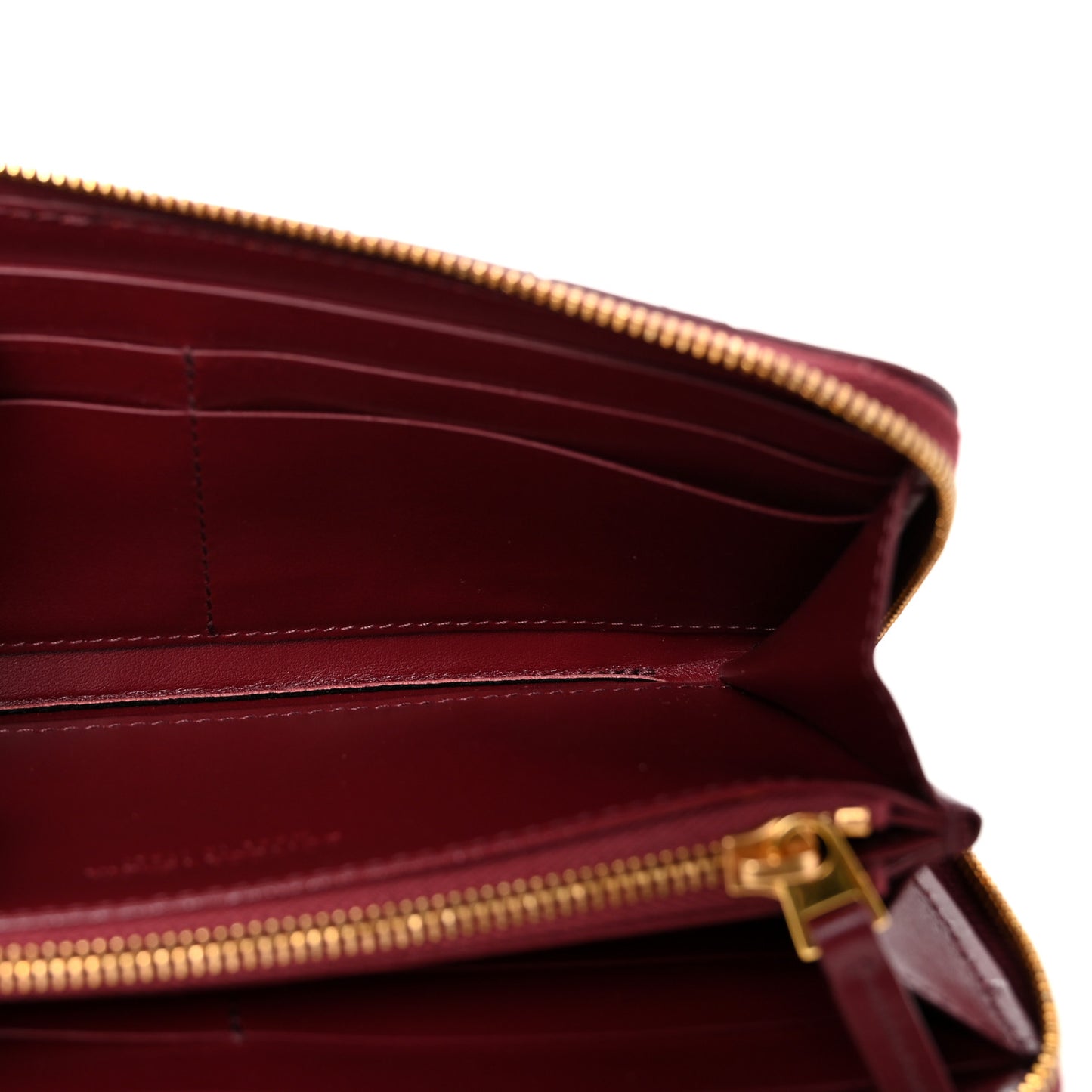 Nappa Intrecciato Zip Around Wallet Barolo