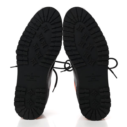 Louis Vuitton Epi Suede Mens Harlem Richelieu Sneakers 7 Black Orange 5 of 9