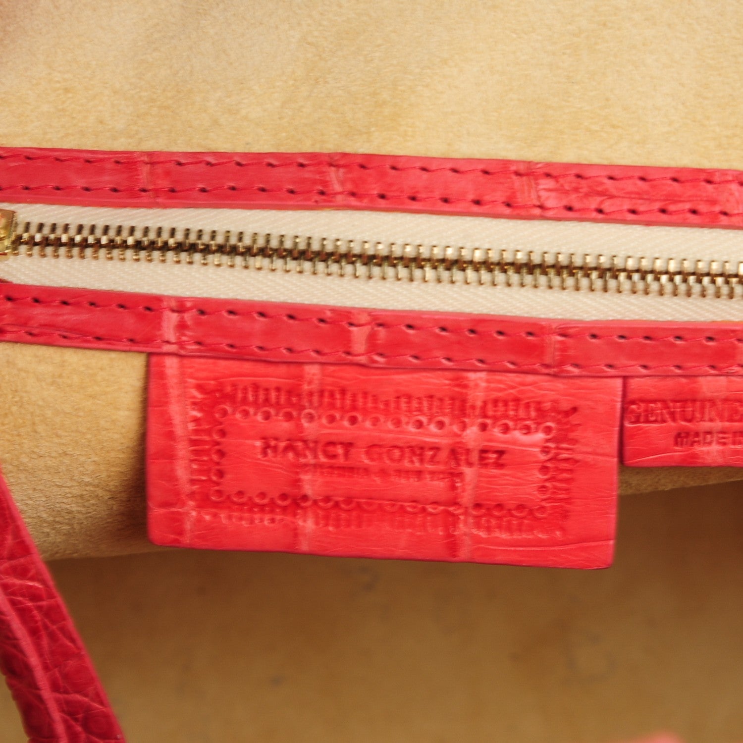 Nancy Gonzalez Crocodile East West Leaf Tote Pink 6 of 7