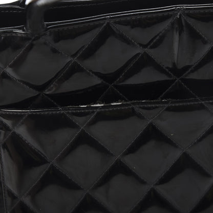 Chanel Patent Quilted Medallion Tote Black 17 of 17