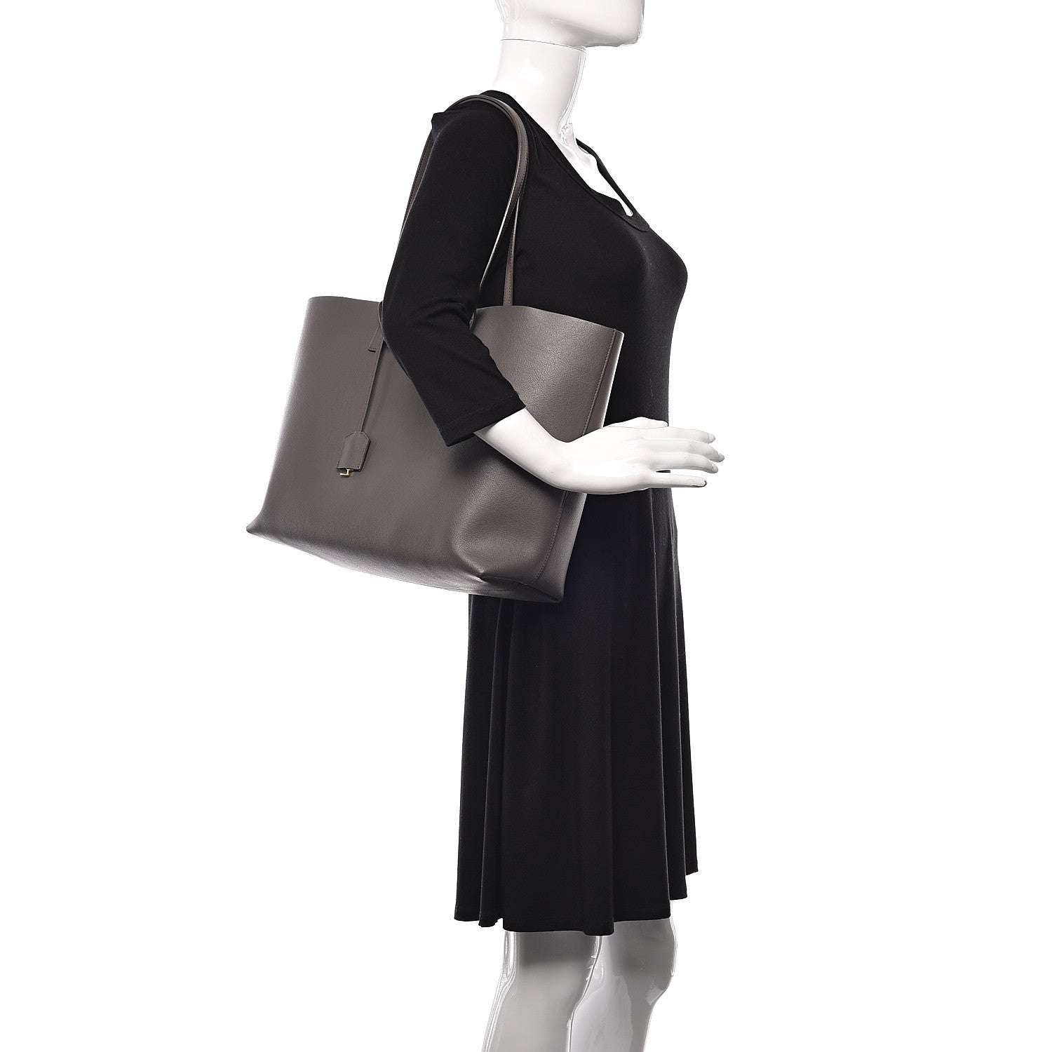 Saint Laurent Calfskin Large Shopping Tote Earth 2 of 17