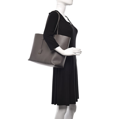 Saint Laurent Calfskin Large Shopping Tote Earth 2 of 17