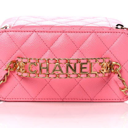 Chanel Shiny Caviar Quilted Pick Me Up Vanity Case Pink 10 of 14