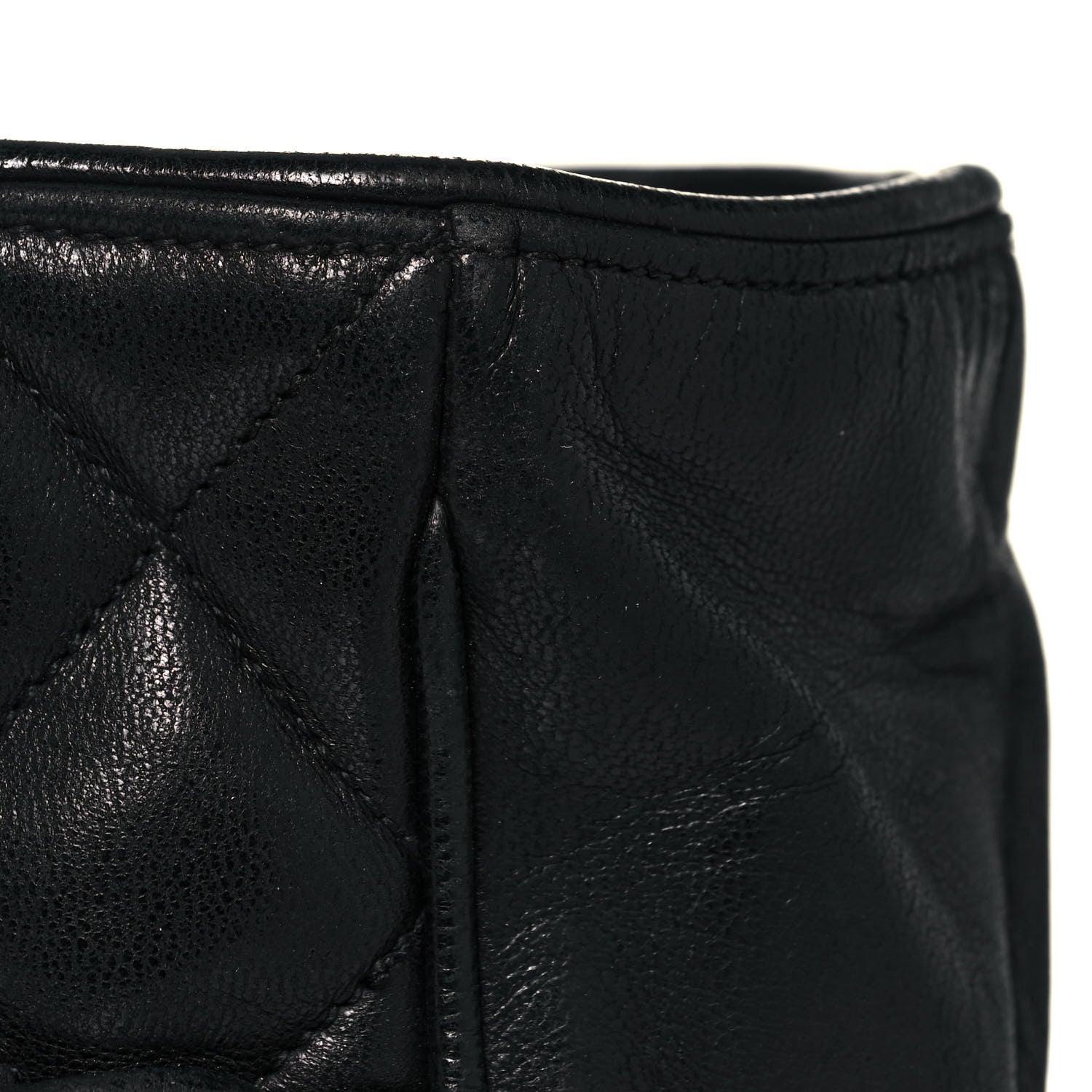 Chanel Lambskin Quilted Shopping Tote Black 14 of 18