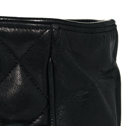 Chanel Lambskin Quilted Shopping Tote Black 14 of 18