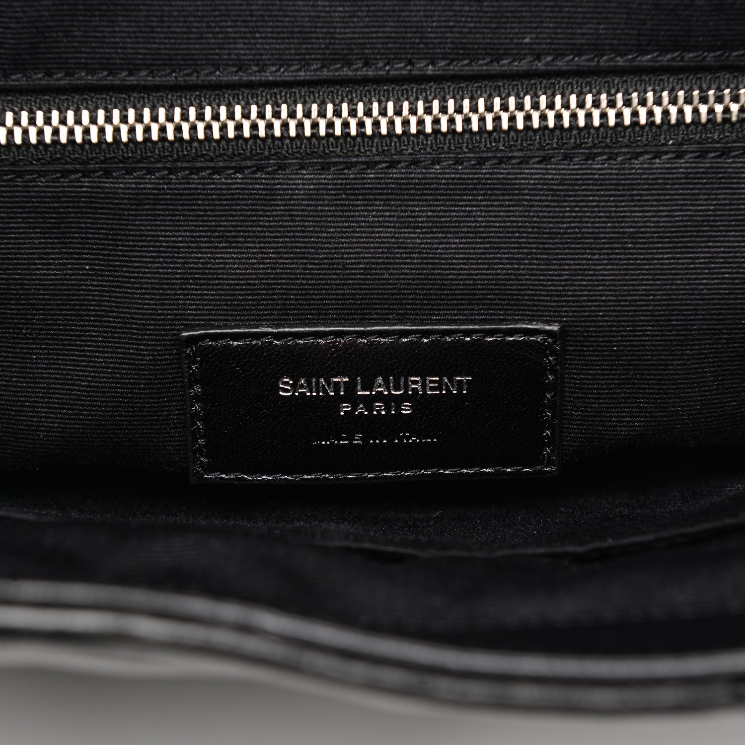 Saint Laurent Calfskin Y Quilted Monogram Medium Loulou Backpack Black 6 of 7