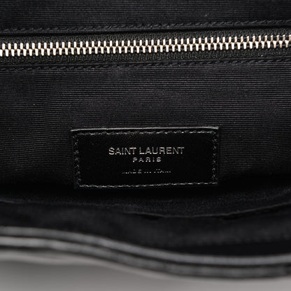 Saint Laurent Calfskin Y Quilted Monogram Medium Loulou Backpack Black 6 of 7