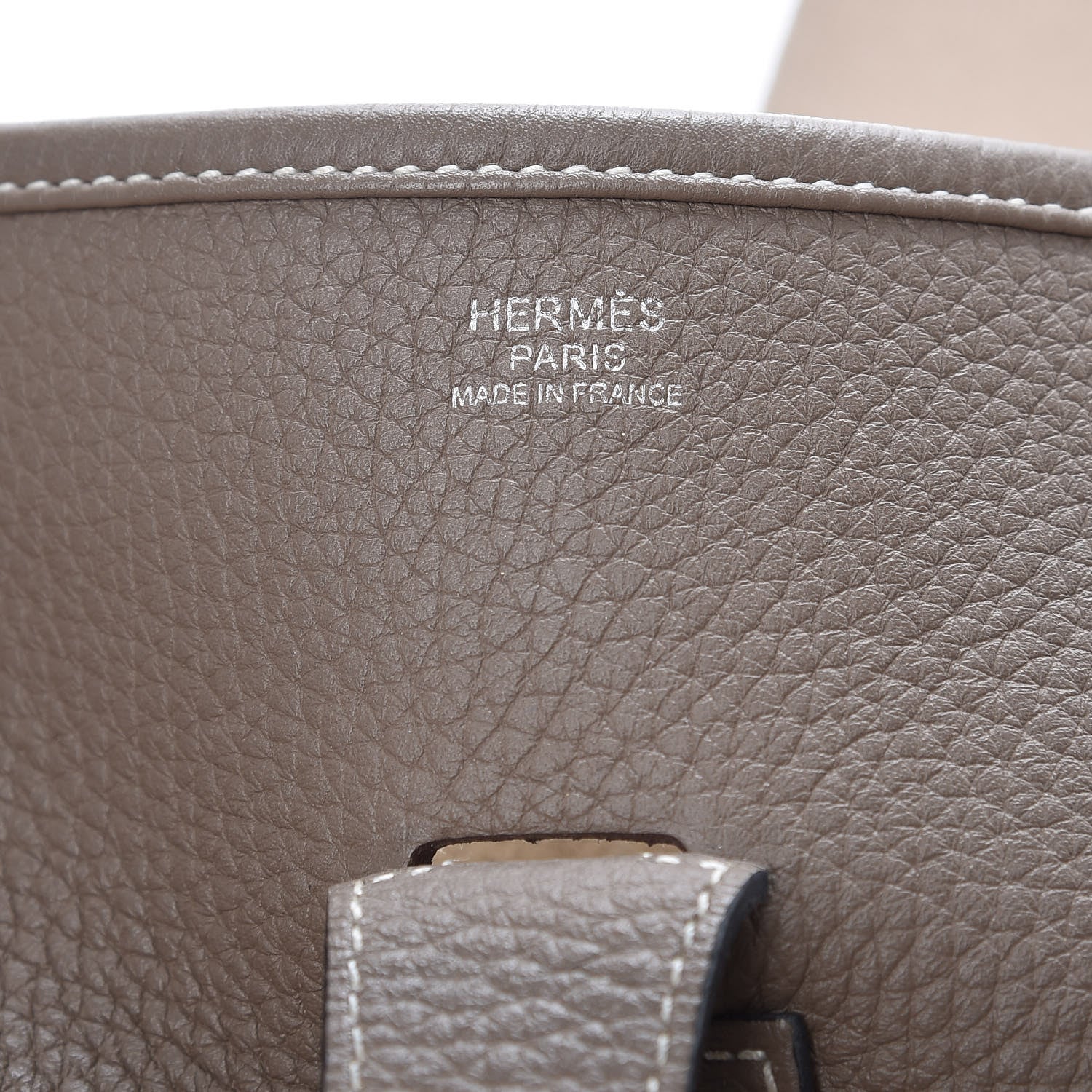 Hermes Taurillon Clemence Evelyne III GM Etoupe 6 of 10
