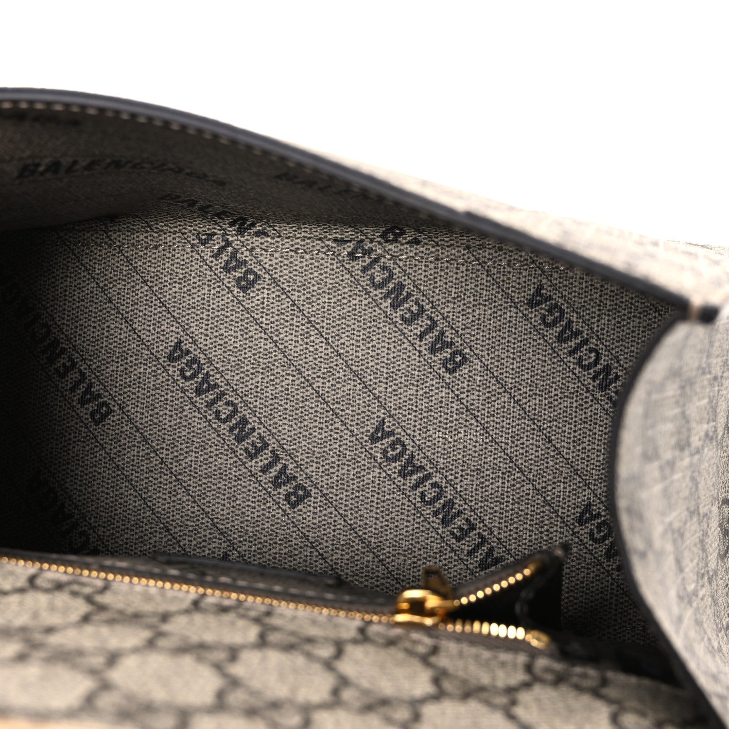 Balenciaga X GUCCI GG Supreme Monogram Small Hourglass Top Handle
