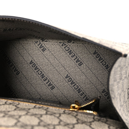 Balenciaga X GUCCI GG Supreme Monogram Small Hourglass Top Handle Bag Beige Ebony 5 of 10