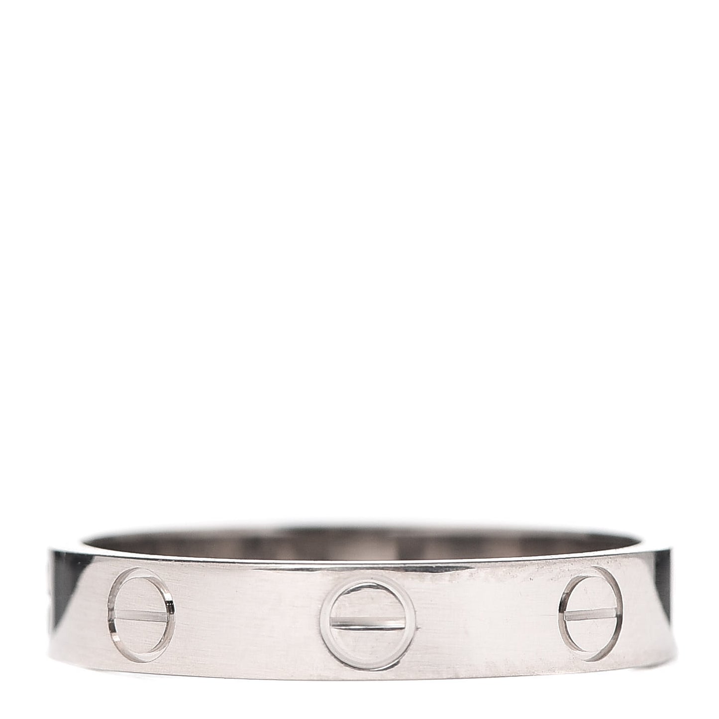 18K White Gold 3.5mm LOVE Wedding Band Ring 54 6.75