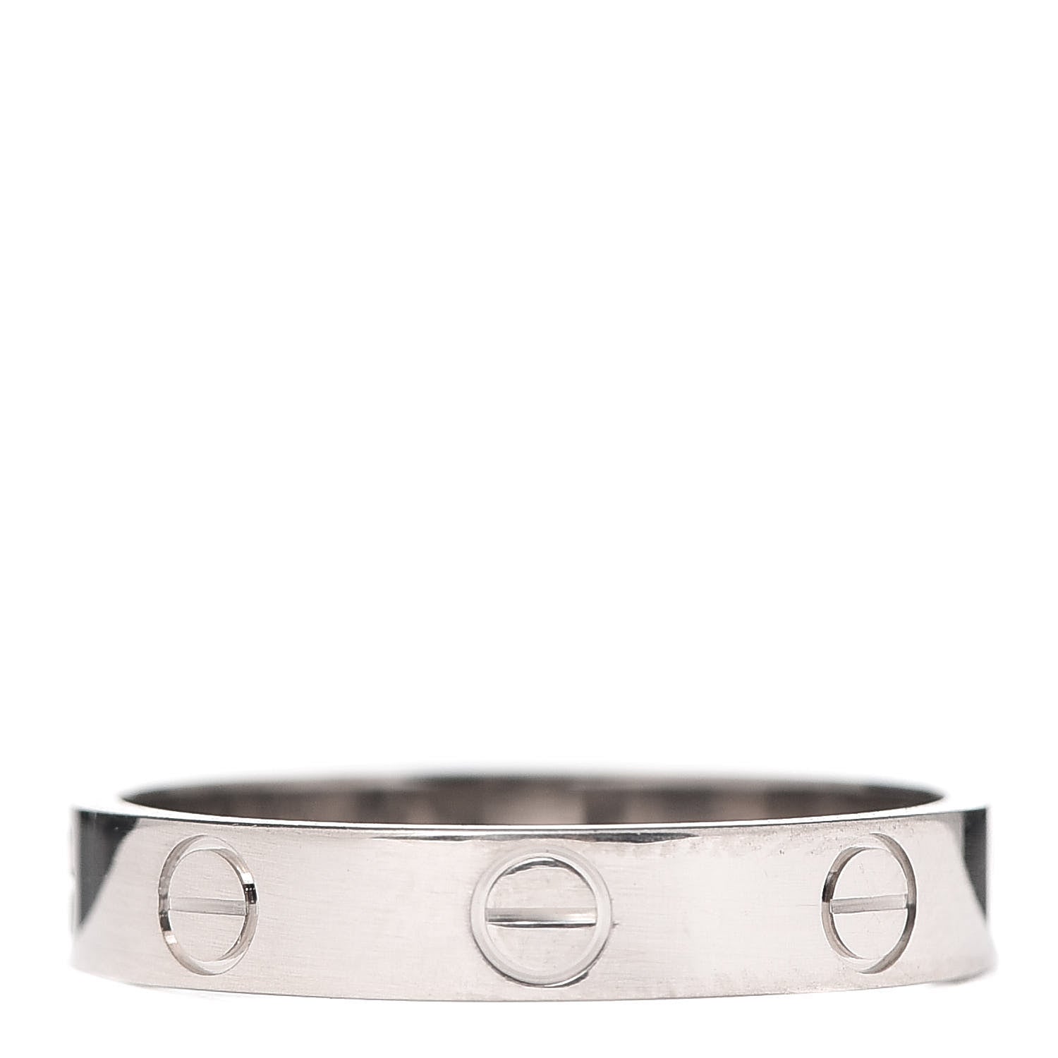 Cartier 18K White Gold 3.5mm LOVE Wedding Band Ring 54 6.75 4 of 4