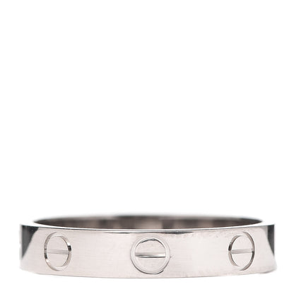 Cartier 18K White Gold 3.5mm LOVE Wedding Band Ring 54 6.75 4 of 4