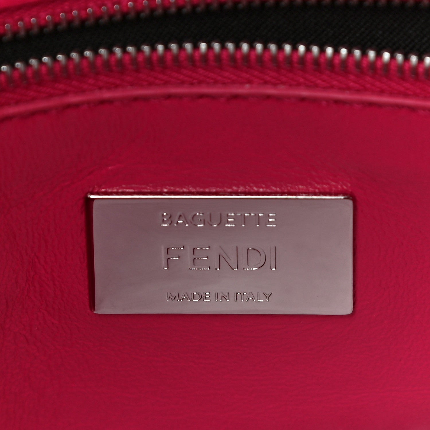 Fendi Shearling Shiny Nappa Baguette Rosa Fluo 6 of 10