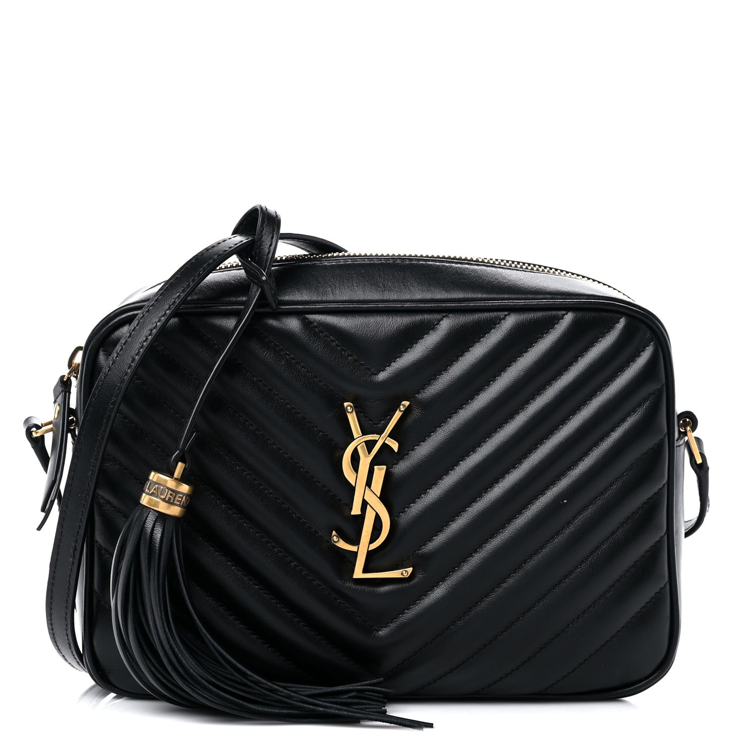 Calfskin Matelasse Monogram Lou Camera Bag Black