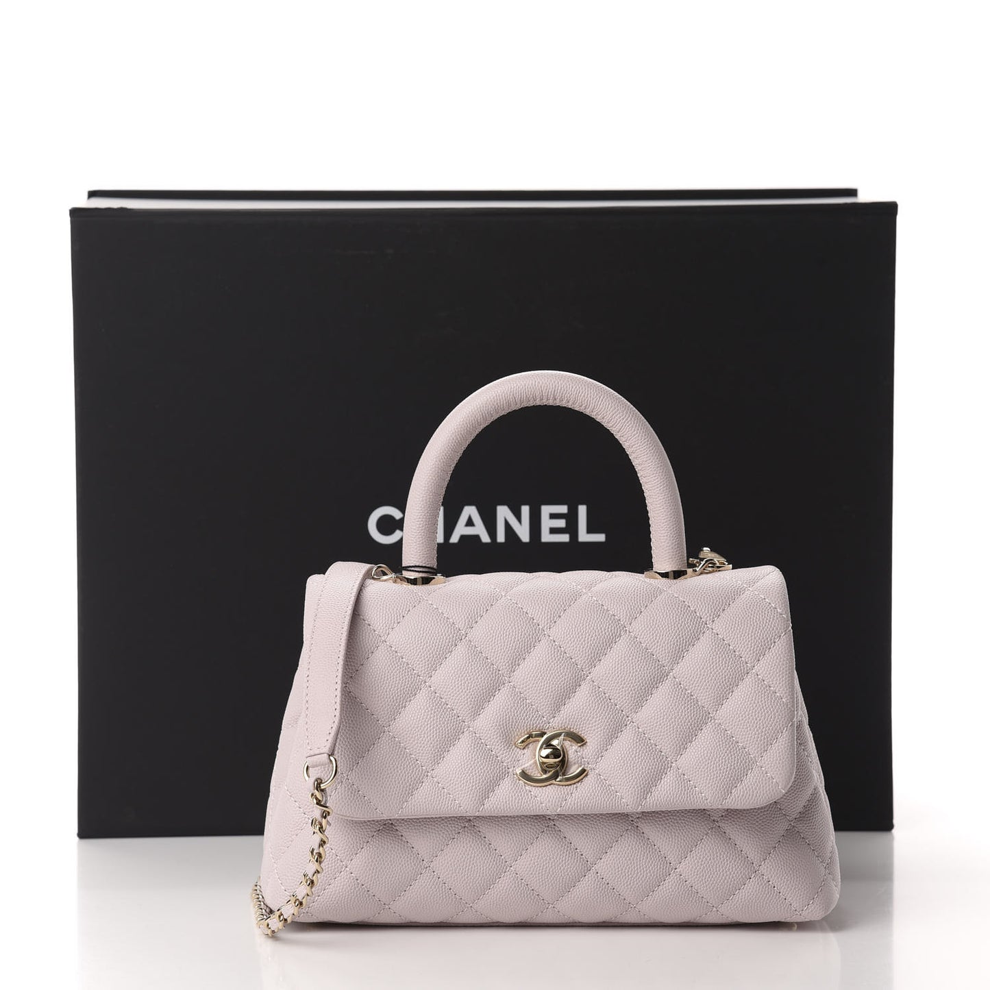 Caviar Quilted Mini Coco Handle Flap Lilas Lilac