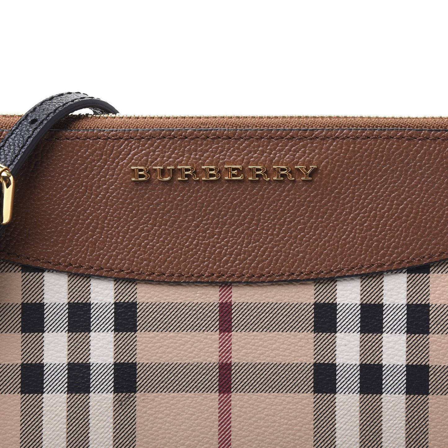 Haymarket Check Peyton Crossbody Clutch Bag Toffee