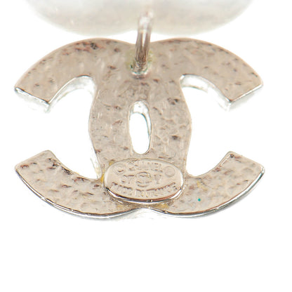 Chanel Crystal Timeless CC Earrings Silver 4 of 5