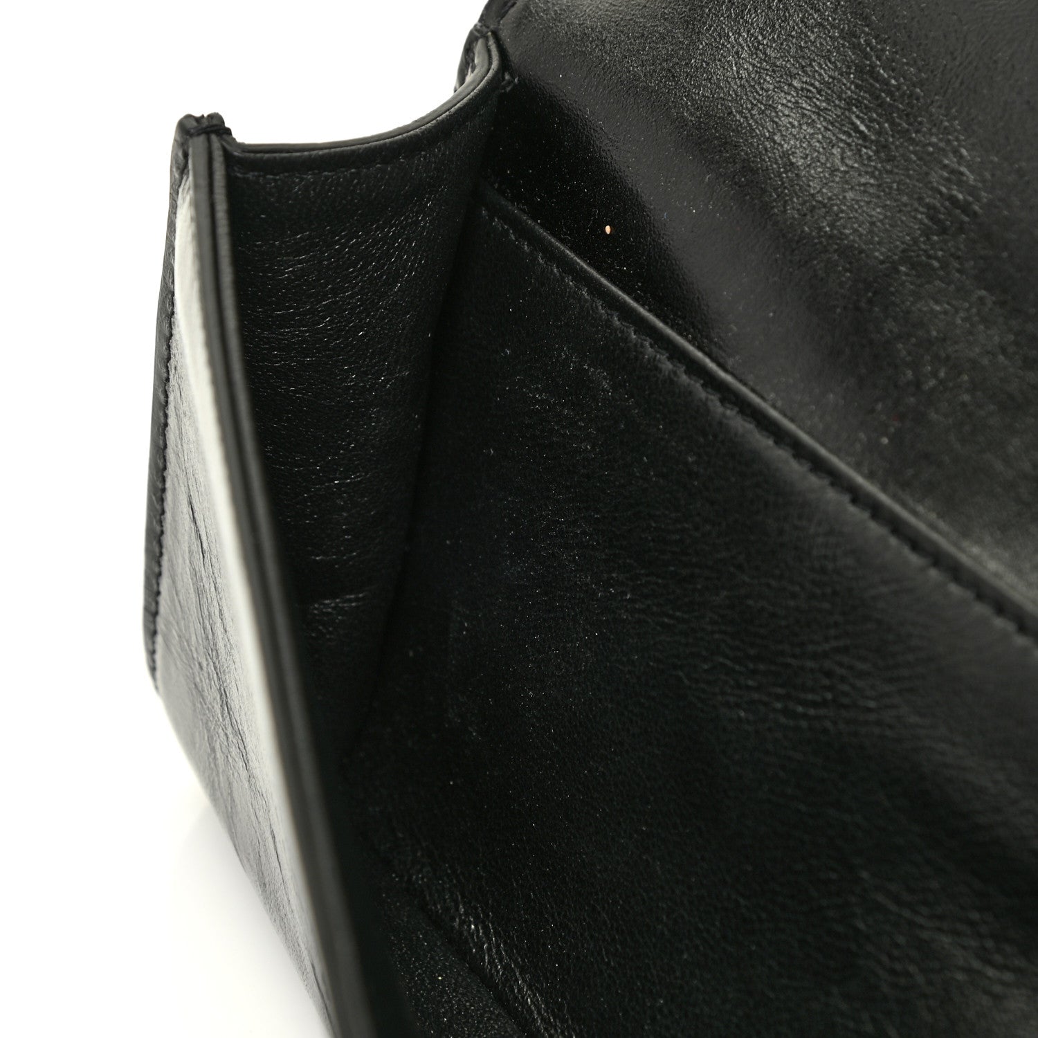 Saint Laurent Calfskin Fetiche Long Clutch Black 11 of 20