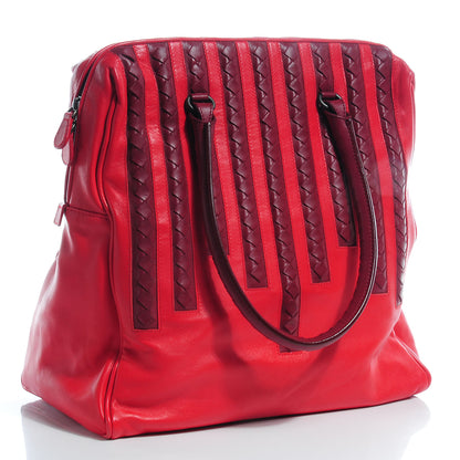 Bottega Veneta Nappa Intrecciato Light Calf Tote Red 3 of 8