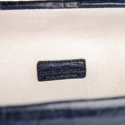Nancy Gonzalez Crocodile Clutch Navy 7 of 9