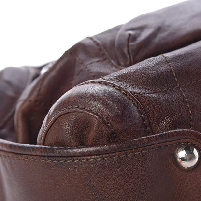 Chanel Calfskin Stitched Outdoor Ligne Bowler Brown 21 of 24
